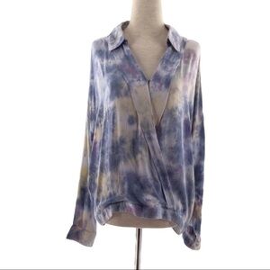 Young fabulous& broke Jayden Tie Dye Surplice Top